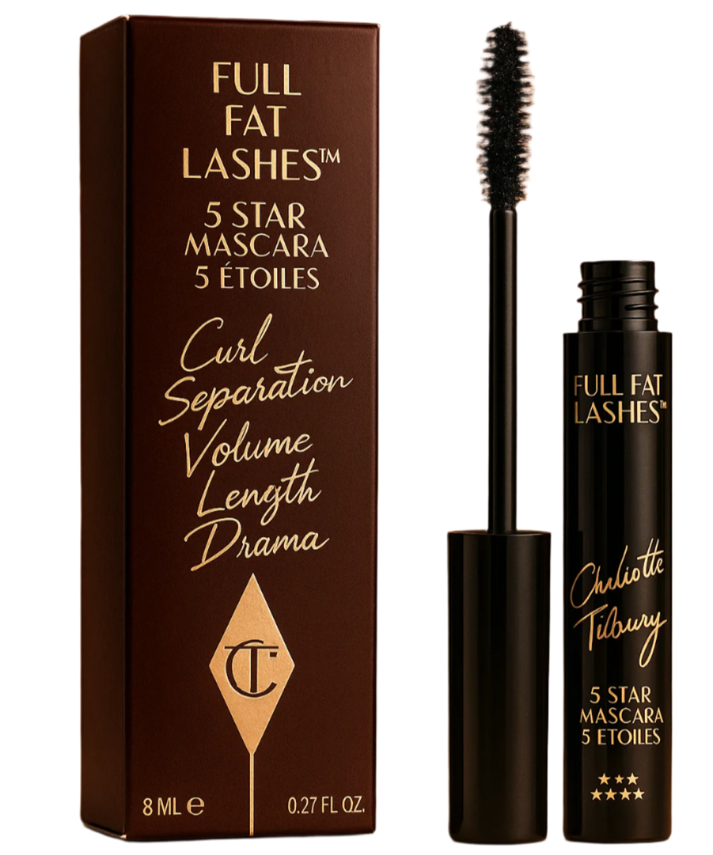 Charlotte Tilbury Full Fat Lashes Mascara 4ml - Glossy Black
Unleash the full power of your lashes with Charlotte Tilbury’s Full Fat Lashes Mascara – your secret to 5-star lashes every day. This all-in-one miracle wand delivers curl, separation, volume, length, and drama in just one swipe. The glossy black formula glides effortlessly to coat every lash from root to tip without clumping, flaking, or smudging. Perfect for creating wide-eyed, high-impact looks, this mascara is a must-have for anyone who