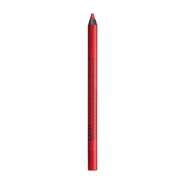 NYX Slide On Glide On Waterproof Lip Pencil - SLLP24 Knock Em Red Pucker up and apply the Slide On Lip Pencil for rich, matte color. This waterproof pencil goes on extra smooth with a long-wearing finish. Line your lips to prevent pesky feathering, then fill them in to enrich color payoff and longevity.