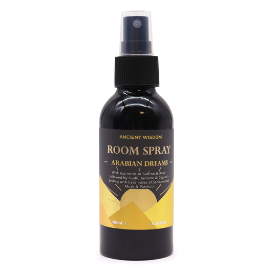 This Arabian Dreams Room Spray offers a captivating fragrance that evokes the opulence and mystery of the Arabian world. The combination of oudh, floral notes, and warm, woody base notes creates a luxurious and inviting atmosphere.

A rich, luxurious, and slightly exotic fragrance with a floral and woody undertone.

Top notes: Kevda

Heart notes: Rose, Saffron

Base notes: Sandalwood, Oudh, Amber