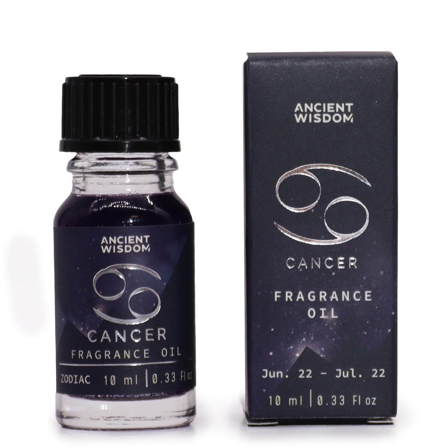 Zodiac Fragrance Oil - CANCER&nbsp;- Moonstone Eclipse Fragrance is a 10ml bottle of fragrance oil that is designed to represent the Cancer zodiac sign. The oil is dark-coloured with bio glitter inside, which is meant to mimic the twinkling stars of the night sky. The Moonstone Eclipse fragrance is carefully selected to amplify the oil's celestial energy. This fragrance enhances Cancer's vivid imagination and magnifies their care-giving abilities.

10ml bottle of fragrance oil

Dark-coloured oil with bio gl