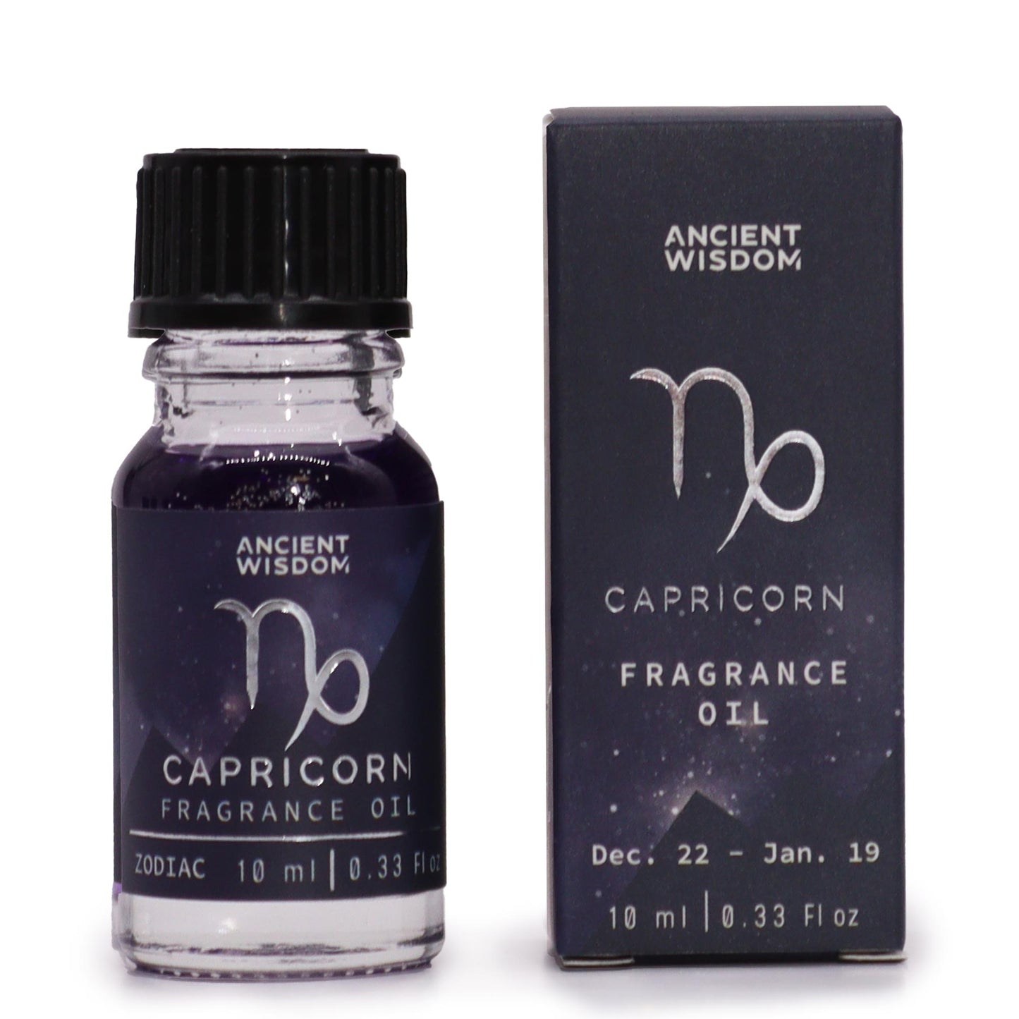 Zodiac Fragrance Oil - CAPRICORN&nbsp;- Glaze Lapis Lazuli Fragrance is a 10ml bottle of fragrance oil that is designed to represent the Capricorn zodiac sign. The oil is dark-coloured with bio glitter inside, which is meant to mimic the twinkling stars of the night sky. The Glaze Lapis Lazuli fragrance is carefully selected to amplify the oil's celestial energy. This fragrance enhances Capricorn's sense of purpose while also fortifying their strength and wisdom.

10ml bottle of fragrance oil

Dark-coloured