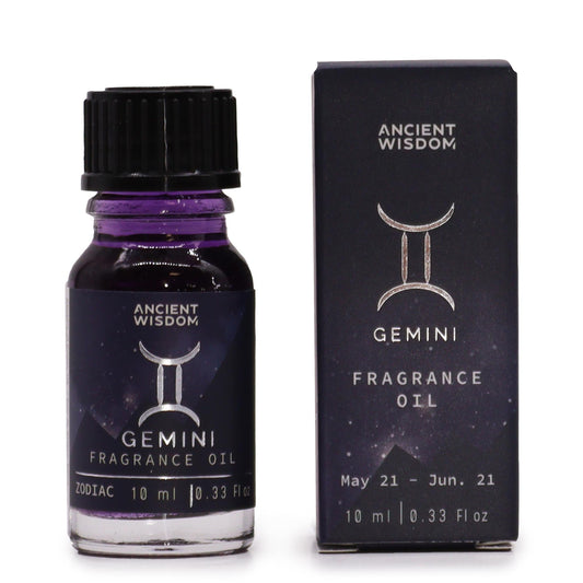 Zodiac Fragrance Oil - GEMINI&nbsp;- Oriental Tigers Eye Fragrance is a 10ml bottle of fragrance oil that is designed to represent the Gemini zodiac sign. The oil is dark-coloured with bio glitter inside, which is meant to mimic the twinkling stars of the night sky. The Oriental Tigers Eye fragrance is carefully selected to amplify the oil's celestial energy. This fragrance enhances Gemini's mental agility, helping them make confident decisions.

10ml bottle of fragrance oil

Dark-coloured oil with bio glit