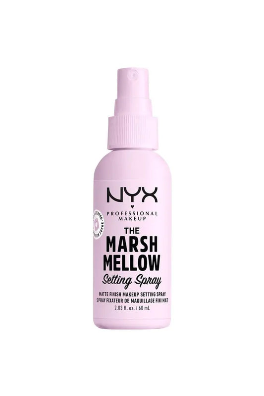 NYX The Marsh Mellow Setting Spray 60ml&nbsp;

The NYX Professional Makeup The Marshmellow Matte Setting Spray is designed to extend the wear of your makeup while delivering a smooth, matte finish that stays put for up to 16 hours. The unique formula works to minimize shine, keeping your complexion looking fresh and even throughout the day.

The Marshmellow Matte Setting Spray not only helps to reduce the appearance of pores but also prevents your makeup from fading or smudging, ensuring that your look rema