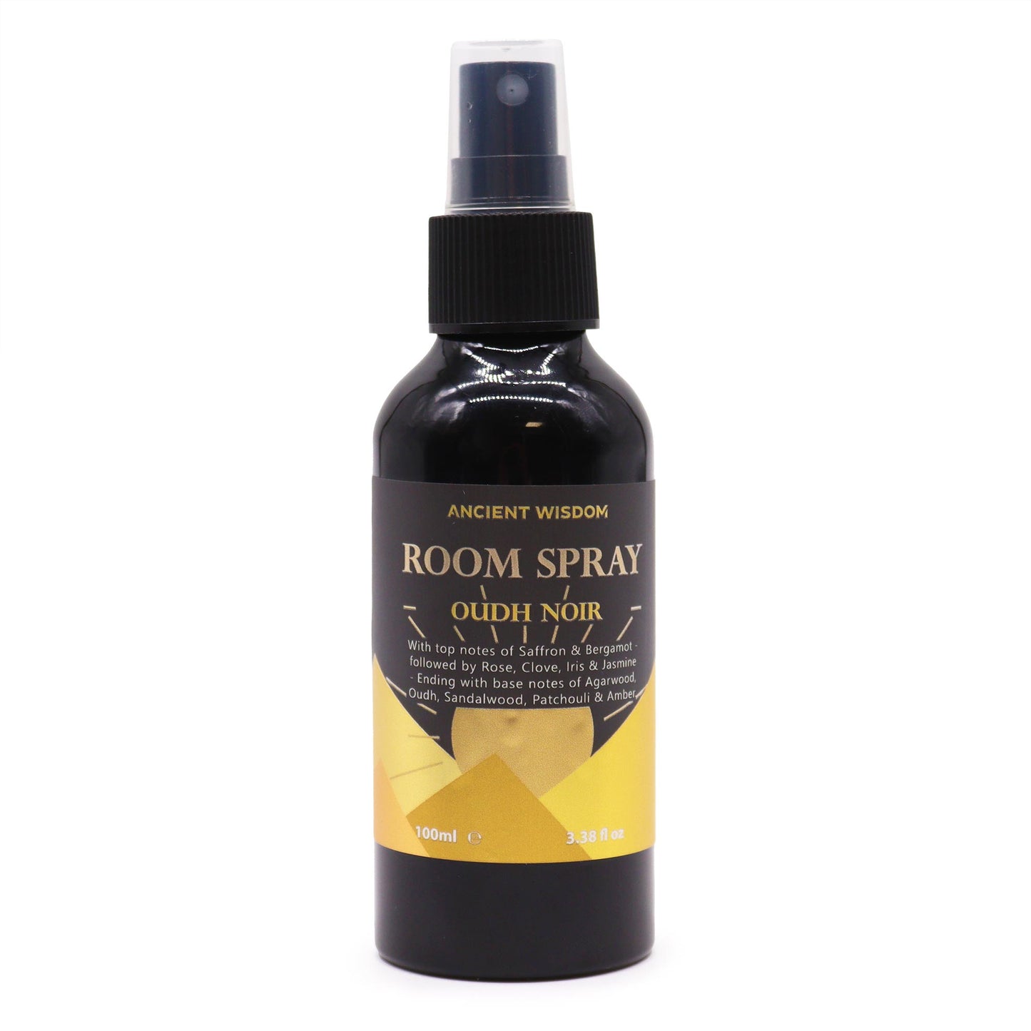 This Oudh Noir Room Spray offers a captivating fragrance that evokes a sense of luxury and mystery. The combination of oudh, spices, woods, and floral notes creates a sophisticated and inviting atmosphere.

A rich, deep, and slightly smoky fragrance with a touch of floral and citrus notes.

Top notes:&nbsp;Saffron, Bergamot

Heart notes:&nbsp;Rose, Clove, Iris, Jasmine

Base notes:&nbsp;Agarwood, Oudh, Sandalwood, Patchouli, Amber