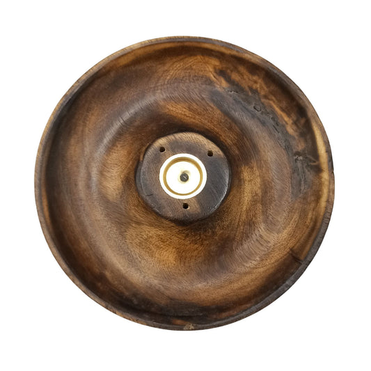 Beautiful woodware Plain Incense Stick &amp; Cone Burner Disc handcrafted from India. This product holds upto 3 Insence Sticks and 1 Cone all at the same time.