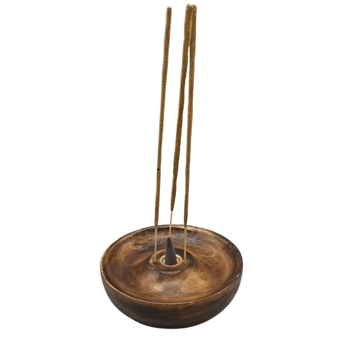 Beautiful woodware Plain Incense Stick &amp; Cone Burner Disc handcrafted from India. This product holds upto 3 Insence Sticks and 1 Cone all at the same time.