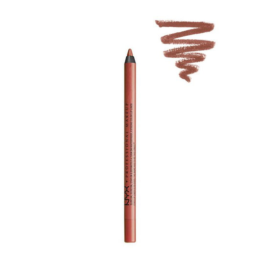 NYX Slide On Glide On Waterproof Lip Pencil - SLLP16 Need Me Pucker up and apply the Slide On Lip Pencil for rich, matte color. This waterproof pencil goes on extra smooth with a long-wearing finish. Line your lips to prevent pesky feathering, then fill them in to enrich color payoff and longevity.