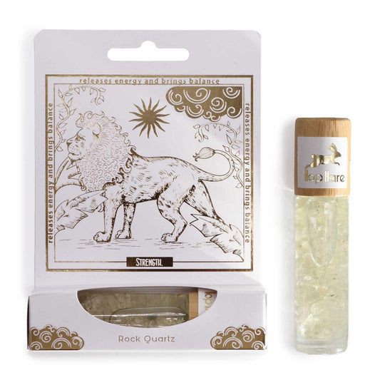 "The Lion" by Hop Hare is an essential oil gemstone roll-on that captures the essence of the king of the jungle – powerful yet poised. Enriched with the harmonising energy of Rock Quartz, this blend is crafted to release energy in its purest form and bring balance to your realm.

The Lion's Crystal: Rock Quartz

Each roll-on is empowered by a Rock Quartz gemstone, renowned for its ability to cleanse the aura and enhance the energetic flow. The crystal's purity and strength are akin to that of a lion's heart