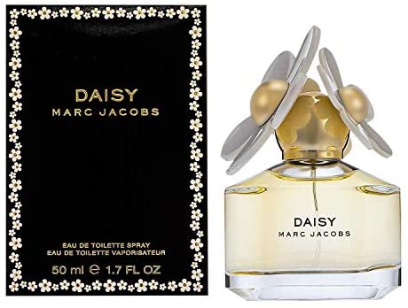 Marc Jacobs Daisy Eau de Toilette For Her 50ml Spray A sophisticated floral woody musk fragrance for women.  TOP NOTES: Violet Leaf, Blood Grapefruit, Strawberry  HEART NOTES: Violet, Gardenia, Jasmine  BASE NOTES: Musk, White Woods, Vanilla