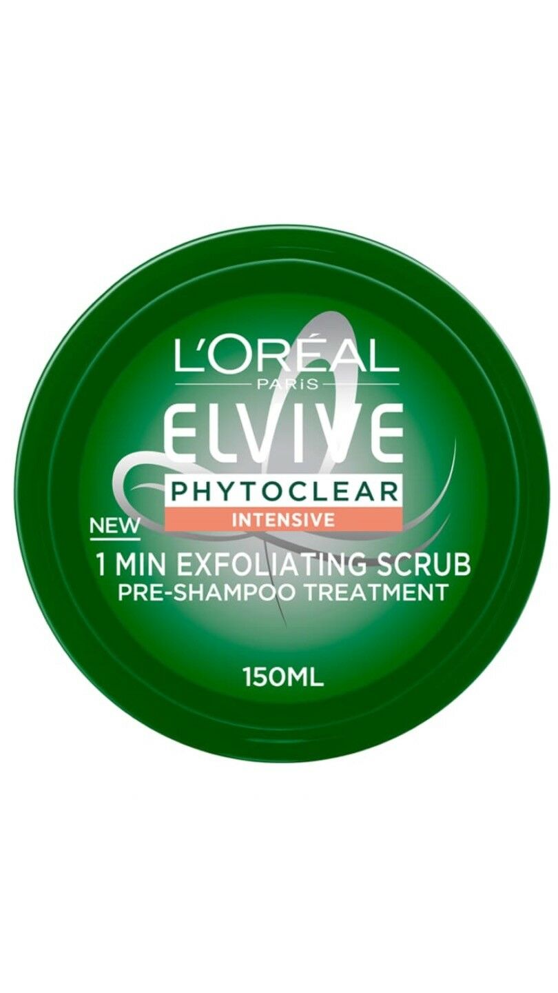 L’Oreal Paris Elvive Phytoclear Intensive 1 Min Exfoliating Scrub Shampoo 150ml