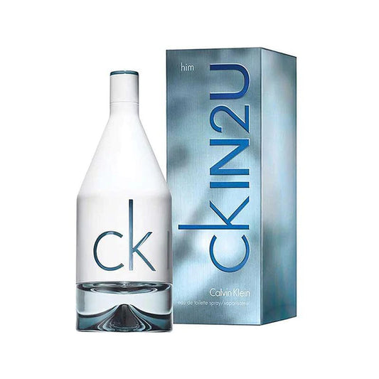 Calvin Klein CK IN2U Eau De Toilette For Him Mens EDT Spray 100ml Calvin Klein CKin2U is the fragrance by Calvin Klein for the young generation of men. From start to finish, the suggestive cool Musks linger throughout. This delicious journey reaches its climax with a warm vetiver finish. Fragrance Notes: Top: Lemon & Tomato Leaf Heart: Pimento, Shiso Leaves & Cacao Pod Base: Vetiver, Cedar & White Musk