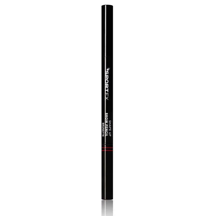 Sportfx Shape Up Duo Brow Pencil - Brunette Keep your brow game strong with our duo ended brow pencil. This precision angled pencil ensures natural definition while the spoolie end adds shape and structure. The creamy formula is nourished with shea butter and enriched with castor oil to promote hair growth for fuller brows