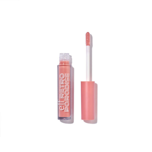 E.L.F. Retro Paradise Dream On Lip Gloss - Strawberry Daiquiri Nourishing, creamy lip gloss with sheer, iridescent shimmer – basically, what lip gloss dreams are made of. This lip gloss gives your lips a kiss of color with an irresistible tropical scent.  Strawberry Daquiri - Nude pink gloss with iridescent pink shimmer.