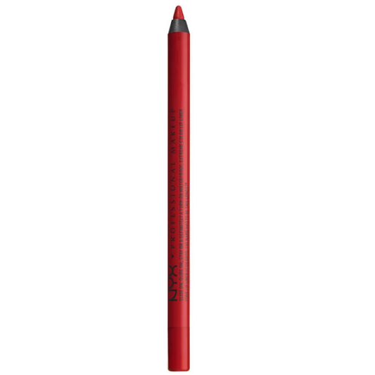 NYX Slide On Glide On Waterproof Lip Pencil - SLLP12 Red Tape Pucker up and apply the Slide On Lip Pencil for rich, matte color. This waterproof pencil goes on extra smooth with a long-wearing finish. Line your lips to prevent pesky feathering, then fill them in to enrich color payoff and longevity.