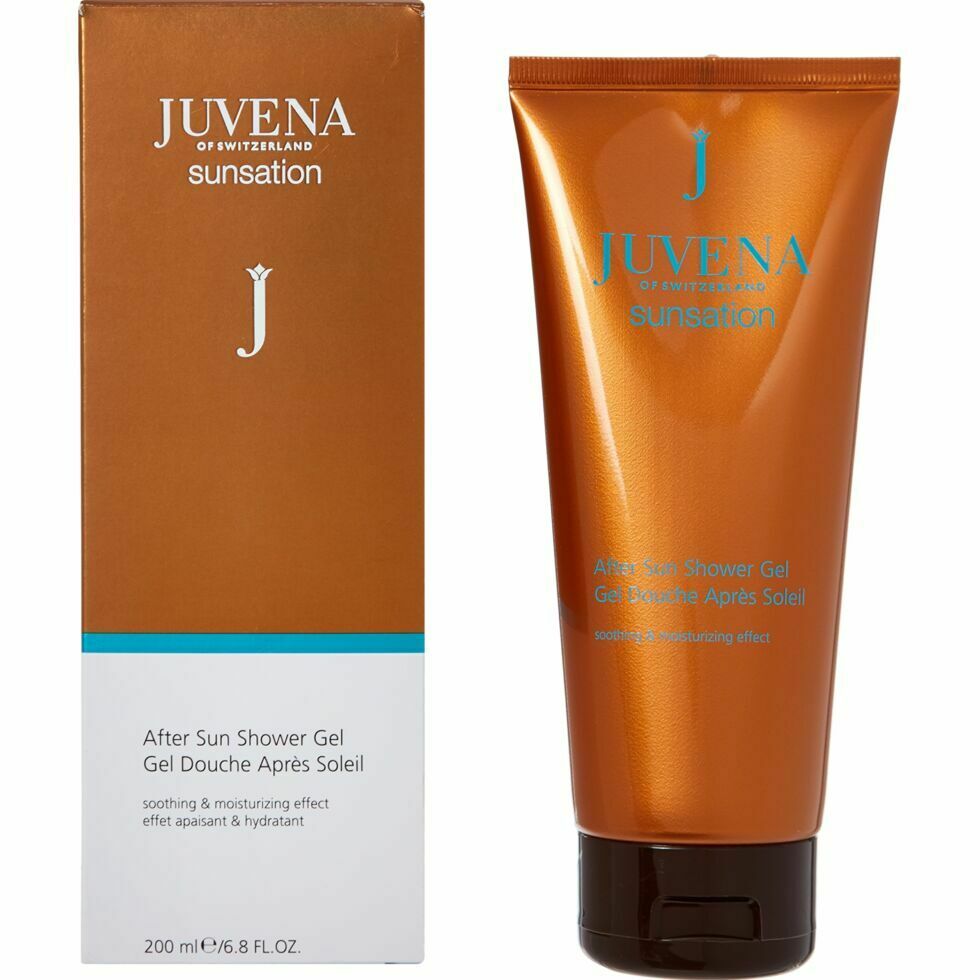 Juvena of Switzerland Sunsation After Sun Shower Gel  For well-groomed, revitalized and refreshed skin  Contains Aloe Vera and Panthenol to lavish sun-soaked skin with valuable moisturiser and helps it to relax  The shower gel gently cleanses your skin, allowing you to enjoy a refreshing and invigorating shower  Prepare to be pampered by the wonderful scent of summer, and enjoy a very special shower experience  For pure, revitalized and refreshed skin